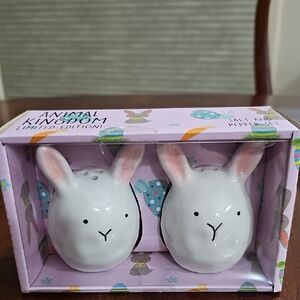 Home Essentials White Bunny Salt & Pepper Shakers